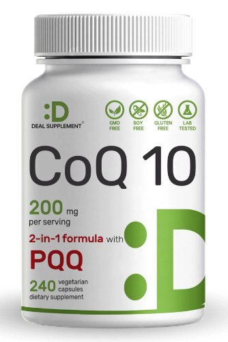 Deal Supplement CoQ10 200mg & PQQ 200mcg, 240 kapsul